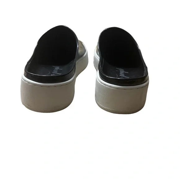 FREE PEOPLE Wynwood Slide Mule Sneaker in Patent Black Size 38 (7.5) - Picture 5 of 7